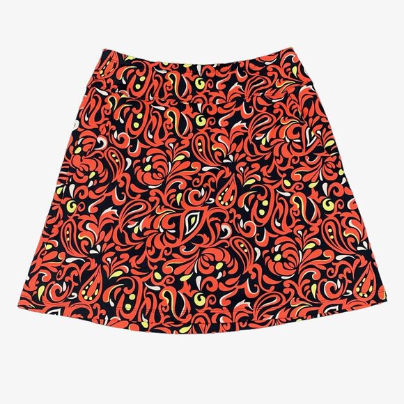 Tail Skort Womens S Small Paisley Stretch Pull On Pocket Inner Shorts Skirt - Picture 1 of 12